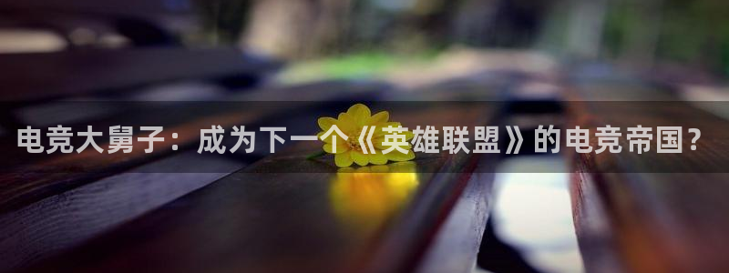 威客电竞官网登录入口：电竞大舅子：成为下一个《英雄联盟》的电竞帝国？