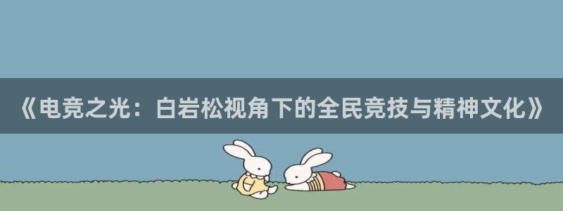 威客电竞 optic：《电竞之光：白岩松视角下的全民竞技与精神文化》